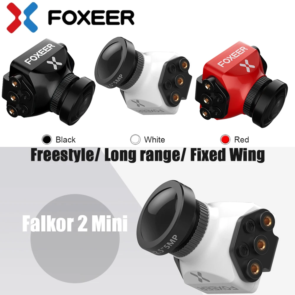 Foxeer Falkor 2 FPV камера Мини Стандартный размер Глобальный WDR Фристайл длинный