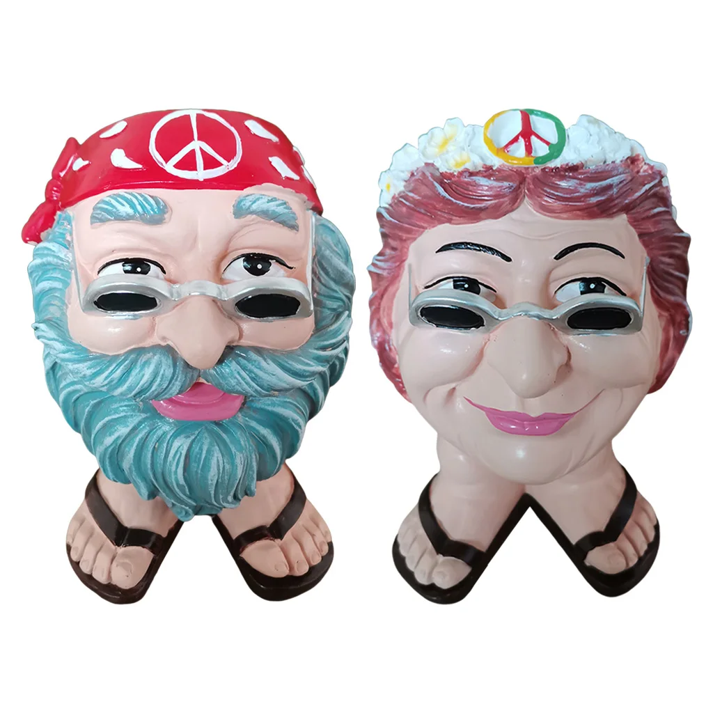 Юмористический горшок для старых пар скульптурный статуя цветочный | Дом и сад