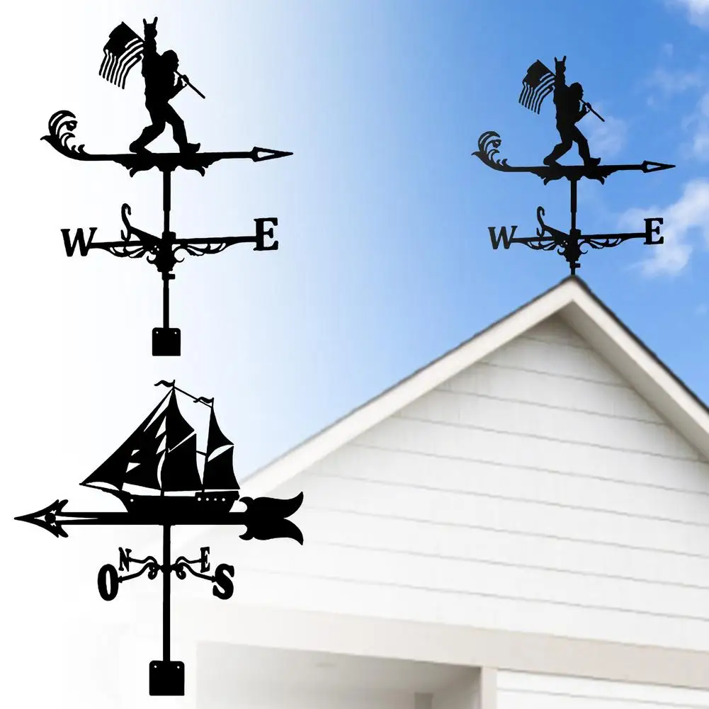 

Stainless Steel Metal Weather Garden Weathervane Monkey Shape Retro Farm Scene Garden Stake Weathervane Decorative Weather Van