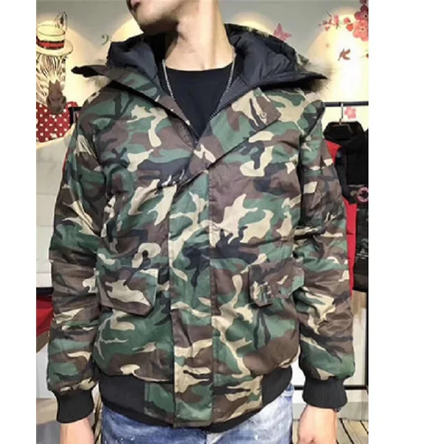 Camouflage 1 шт. уличная зимняя канадская утепленная ветрозащитная длинная куртка-пуховик с гусиным пухом для мужчин и женщин 2019NEW - Цвет: Camouflage