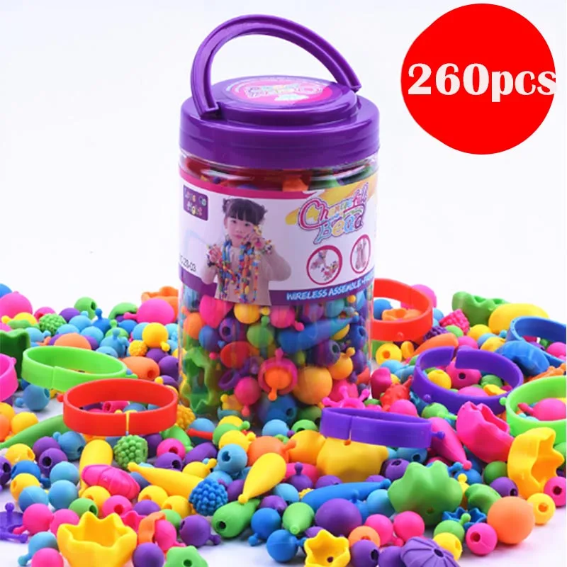 

1000pcs/Set Pop Beads Creativel Arts And Crafts For Girls Toy Bracelet Snap Together Jewelry Fashion Kit Educational Toy