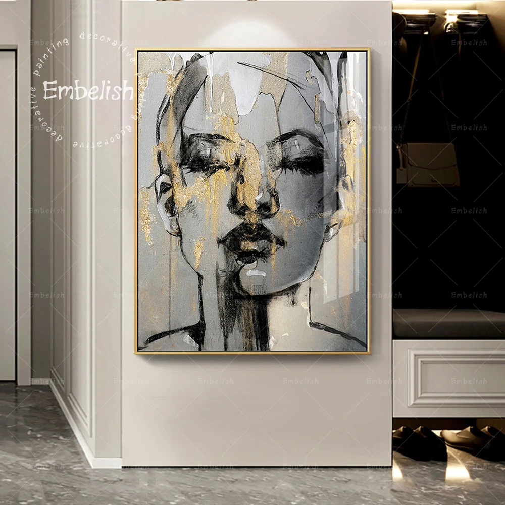 

Embelish 1 Pieces Hot Fantasy Woman Portrait Wall Art Pictures For Living Room Home Decor Poster HD Spray On Canvas Oil Painting