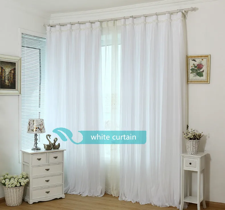 Романтичная кружевная занавеска 1 шт. розовая синяя зеленая фиолетовая белая