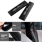 Для Alfa Romeo 147 156 Giulietta Giulia Mito Stelvio автомобиль Brera Spider защитный чехол на плечо автомобиля украшение ремня безопасности из углеродного волокна