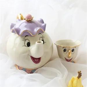 Drop Ship Cartoon Beauty And The Beast Teapot Mug Mrs Potts Chip Tea Pot Cup One Set Lovely Christmas Gift Fast Post Drop Ship Cartoon Beauty And The Beast Teapot Mug Mrs Potts Chip Tea Pot Cup One Set Lovely Christmas Gift Fast Post