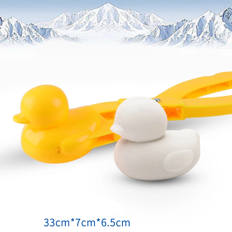 

1Pc Winter Plastic Snowball Maker Clip Kids Outdoor Sand Snow Ball Mold Toys Fight Duck Snowman Clip Toy for Children Random