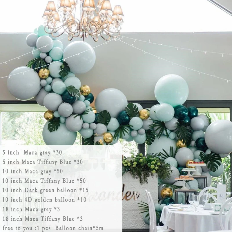 Balloon Arch 192 шт. набор воздушных шаров комплект Слои Макарон Пастель латексные воздушные шары гирлянда темно-зеленого цвета для воздушных шаров на день рождения и свадьбу для маленьких Showre вечерние Декор - Цвет: Balloon Arch