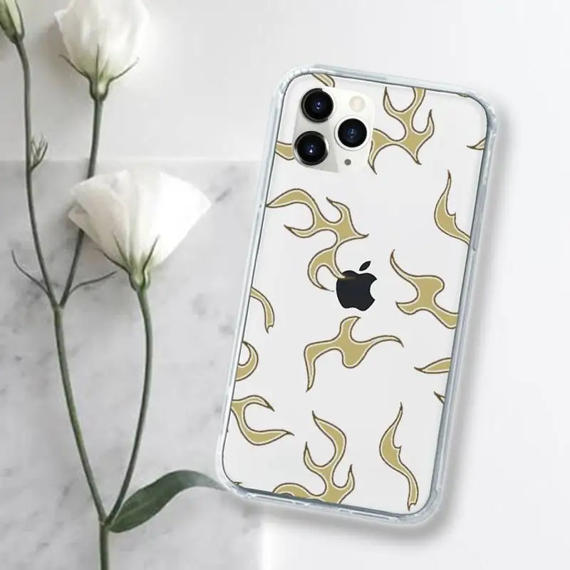 

Fashion Flame Fire Phone Case Transparent for iPhone 11 12 mini pro XS MAX 8 7 6 6S Plus X 5S SE 2020 XR