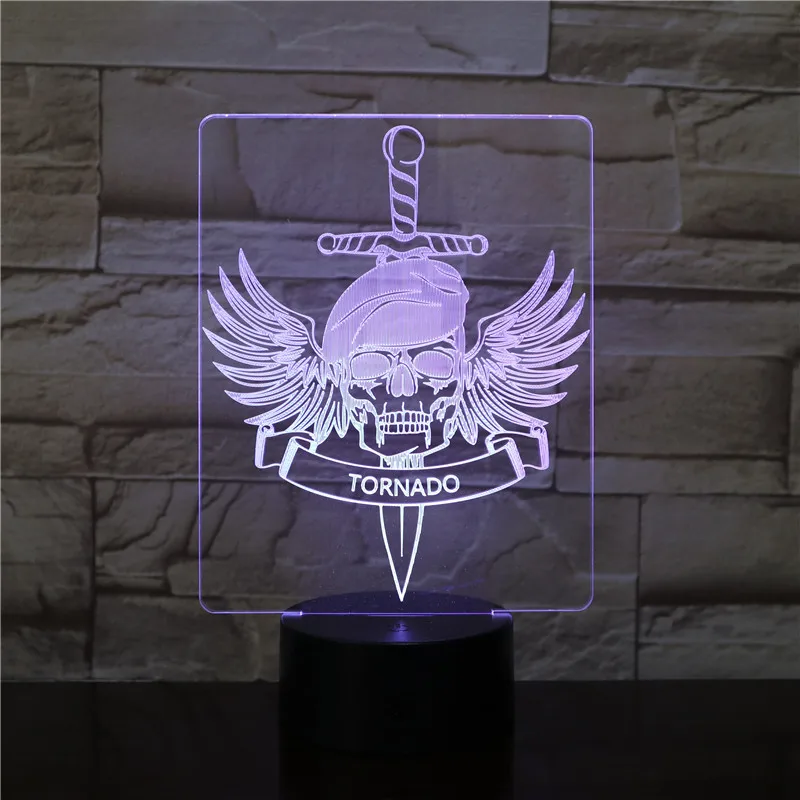 

Halloween Decor Eagle Skull Alien 3D Night Light Led Table Lamp Bulb LED USB RGB Mood Multicolor Luminaria Kids Toy Gifts 2914