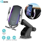 Автоматическое зажимное 10 Вт беспроводное автомобильное зарядное устройство QI Быстрая зарядка держатель для телефона крепление для iPhone 13 12 11 Pro XR 8 Samsung S21 S20 S10