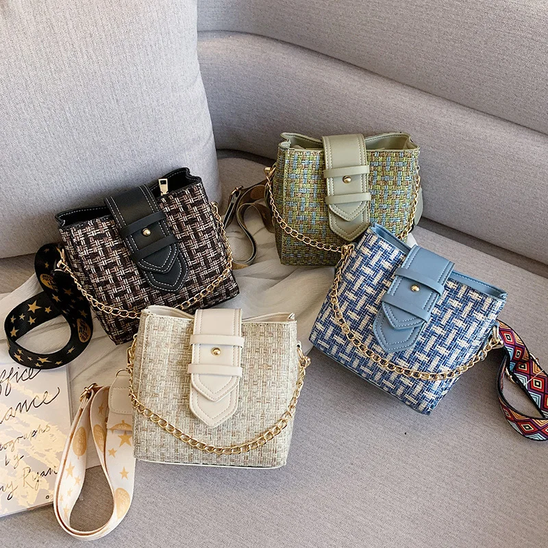 Weaving women's shoulder bags fashion luxury designer Messenger bag 2019 new magnetic buckle shopping discount | Багаж и сумки