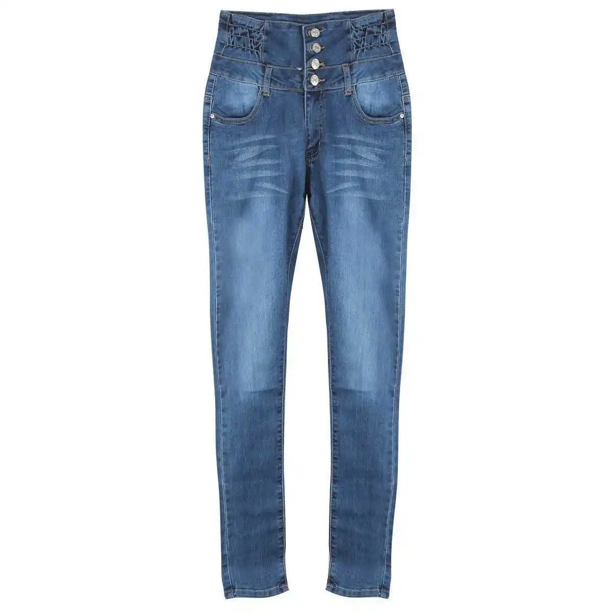 

High Quality Wholesale Woman Denim Pencil Pants Top Stretch Jeans High Waist Pants Women High Waist Jeans