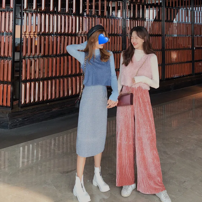 Новые модные женские комплекты с юбкой спортивные костюмы осенние длинным