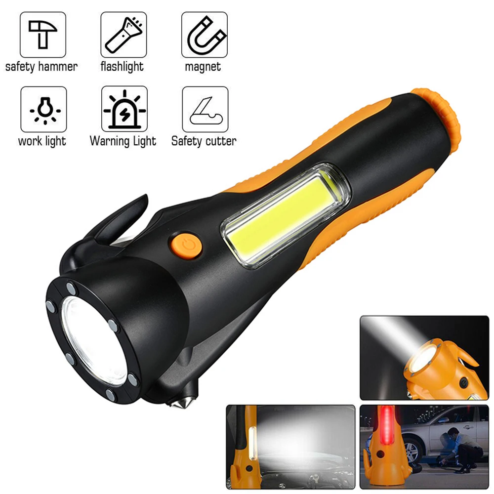 Car Accessories Multi-function Flashlight COB LED Safety Emergency Extremely Strong Bright For Camping |