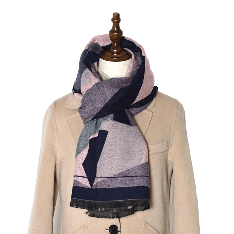 2020 Роскошные брендовые клетчатые шарфы кашемировые шали женская зимняя теплая
