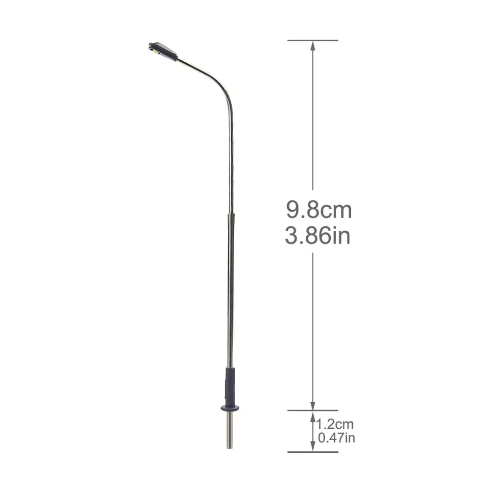 Модель железной дороги 20 шт. 10 см ламповый столб уличные фонари масштаб 1:87