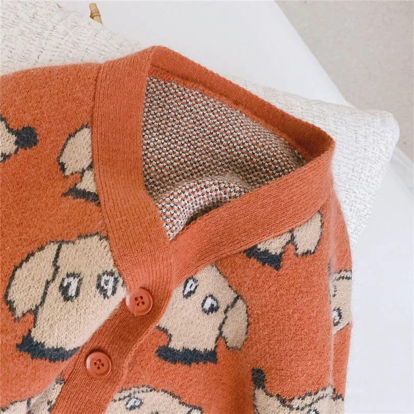 Свитер-пальто для малышей осенний Детский кардиган мальчиков шерстяной девочек