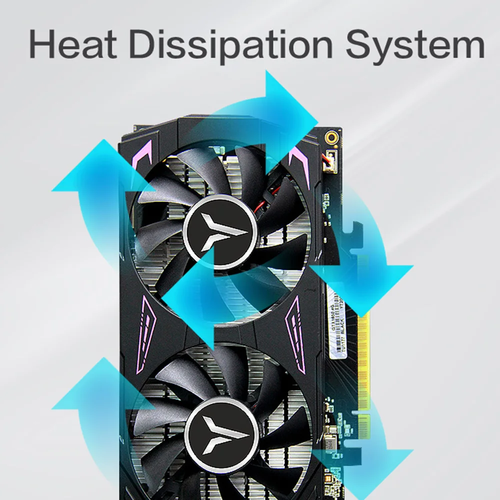 Yeston GeForce GTX 1650 GPU 4 ГБ GDDR6 128 бит игровой настольный компьютер ПК видео видеографики