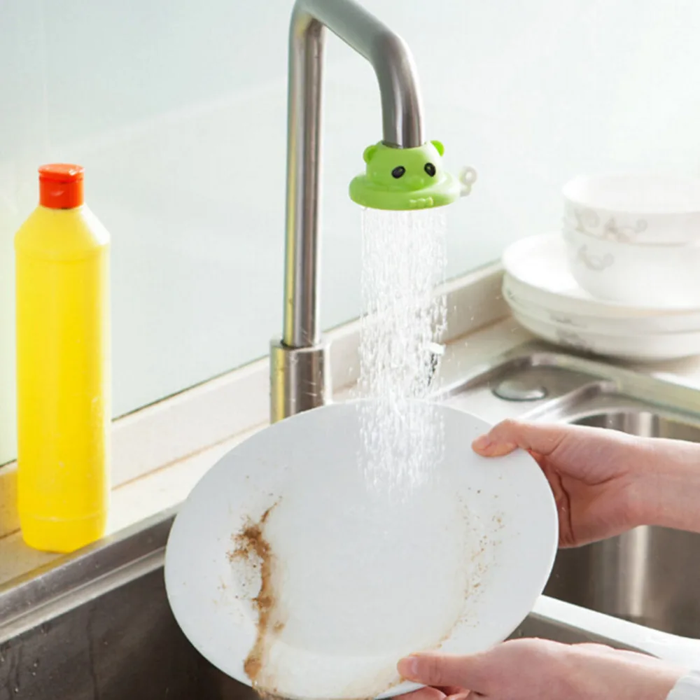 

360 градусов вращающийся регулятор расхода воды кран рисунок из мультфильма; Креативное Аксессуары для ванной комнаты дома Кухня удлинитель...