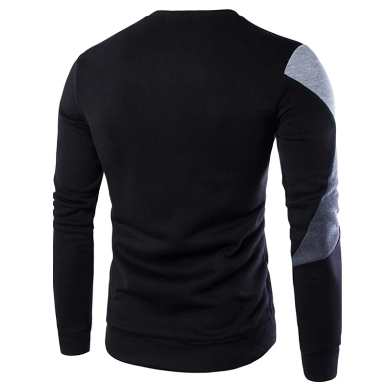 Осень, облегающие мужские толстовки с длинным рукавом, Sudaderas Para Hombre, повседневная мужская толстовка в стиле пэчворк, спортивные топы Moletom