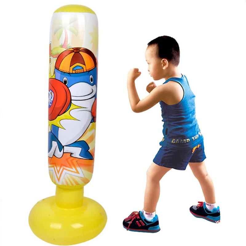 

Fitness sandbag Children's Tumbler Punching Bag Fitness Inflatable Kids Punching Bag Home Gym Fitness Boxing Fight Training