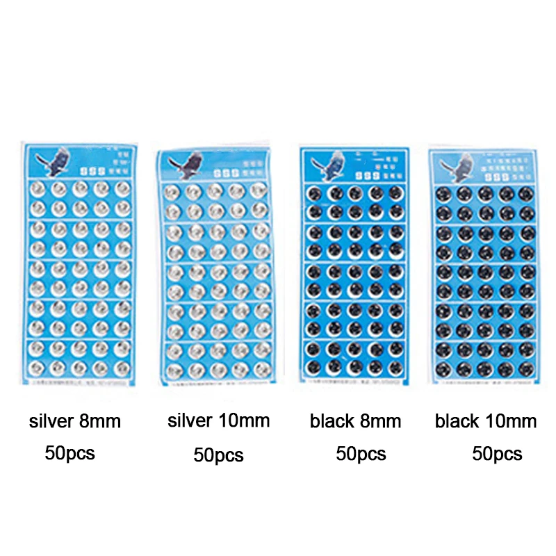 Маленькие металлические застежки-кнопки нажмите кнопку серьги-гвоздики черный