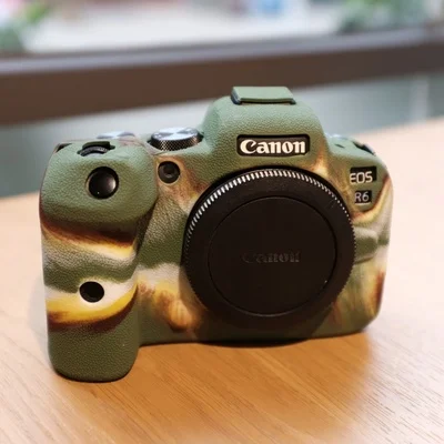 

Новинка 2020, роскошный мягкий силиконовый чехол для камеры canon EOS R5 R6, кожаный защитный чехол для брони