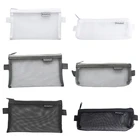 1 шт. Простой Прозрачный сетчатый чехол для карандашей, офисный студенческий чехол для карандашей, нейлоновые школьные принадлежности, футляр для ручек