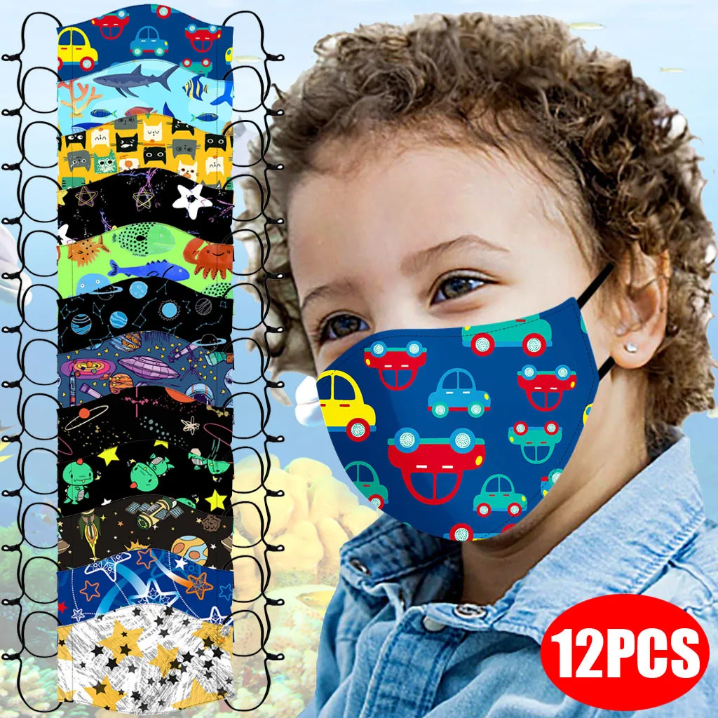 10/12 шт. детская маска для лица моющиеся маски с героями мультфильмов детей