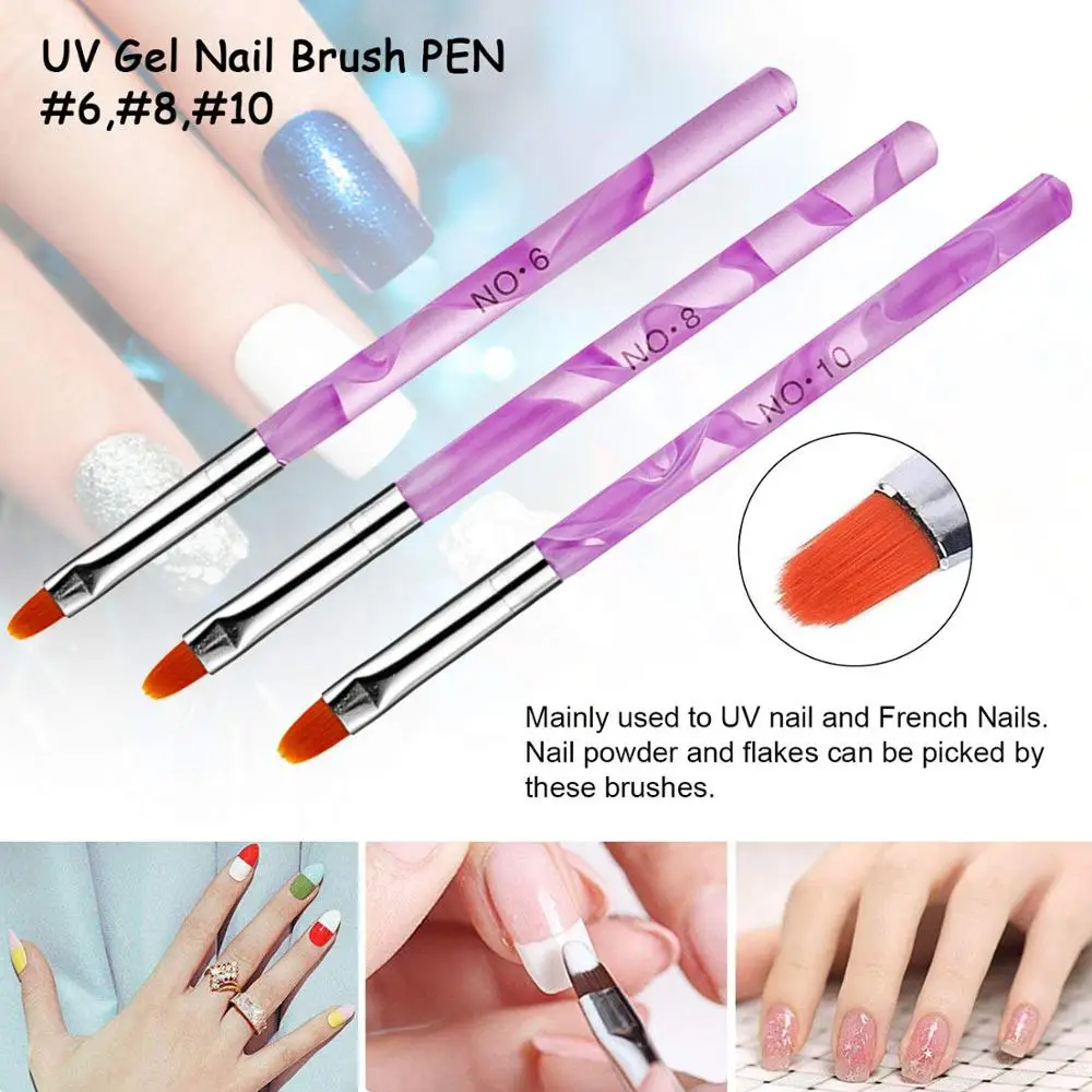 7 шт. кисти для маникюра с УФ-гелем | Красота и здоровье