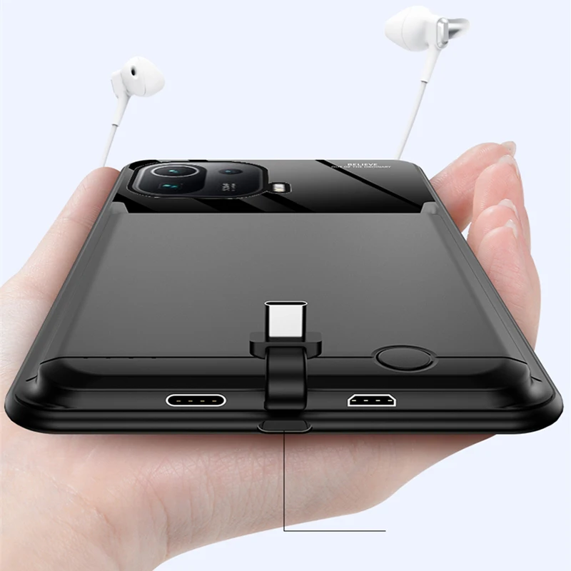 quling 10000mah battery case for xiaomi mi 10 10s 11 ultra 11 lite mi 11 pro battery case fashion charger case smart power bank free global shipping