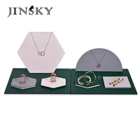 creative double sided counter mat floor live room ring necklace earring display stand jewelry shooting props