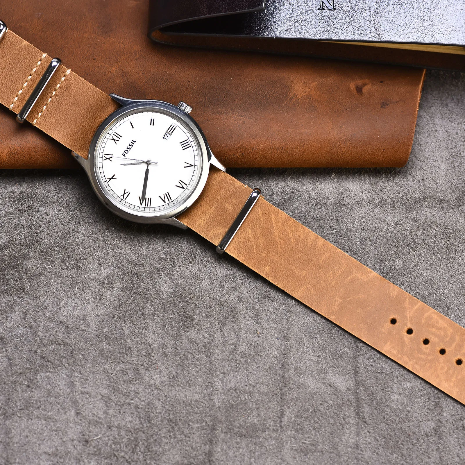 beafiry nato watch band 18mm 20mm 22mm calfskin leather strap watchband for men women huawei samsung black blue red tan green free global shipping