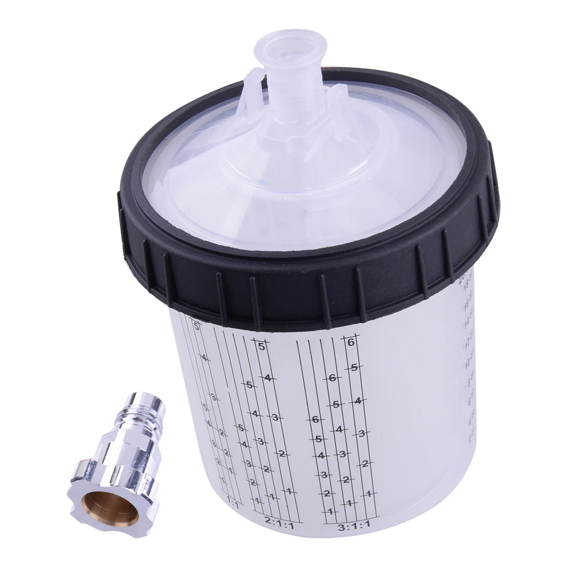 

600ML Disposable Cup w/M16x2 External Thread Connector Adapter Fit For Spray Accessories