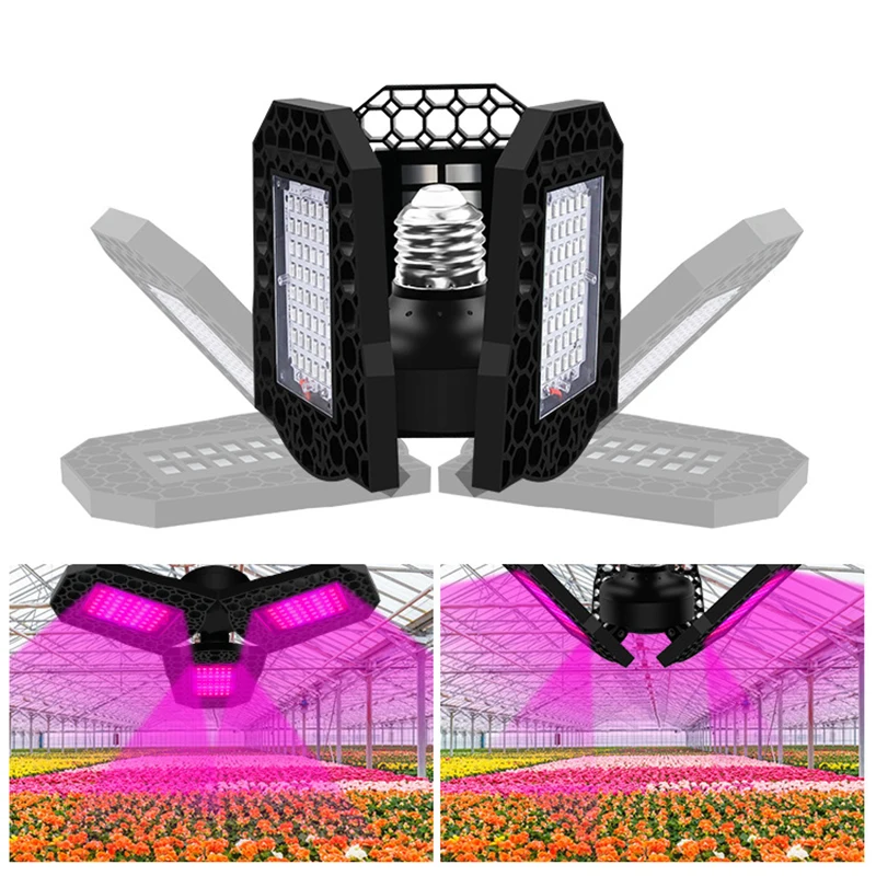 80 Вт светодиодный красный и синий роста растений светильник E27 полный спектр