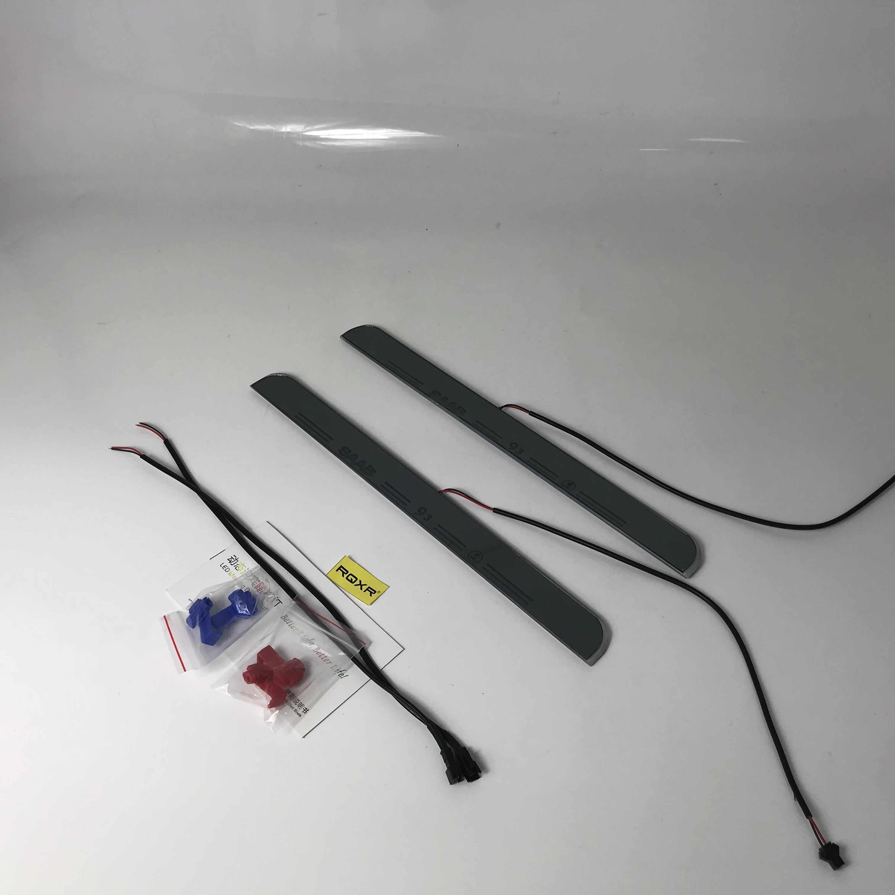 

RQXR led moving door scuff for saab dynamic door sill plate flat lining overlay Flowing/still light