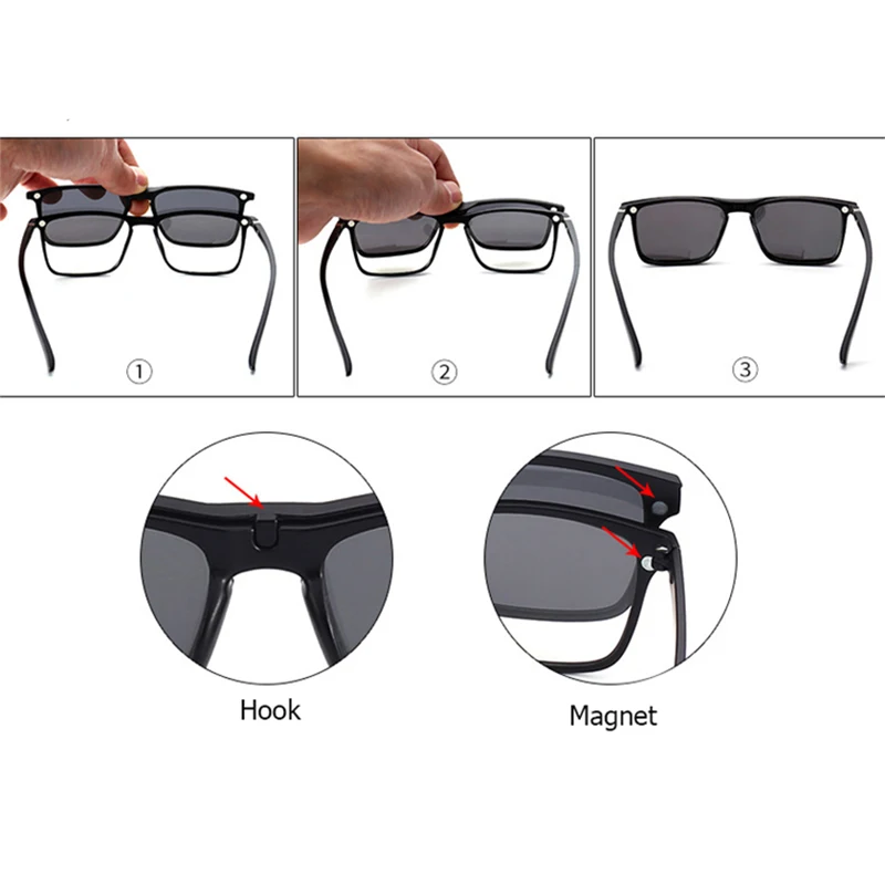 Очки солнцезащитные IVSTA с клипсой для мужчин и женщин поляризационные магнитные