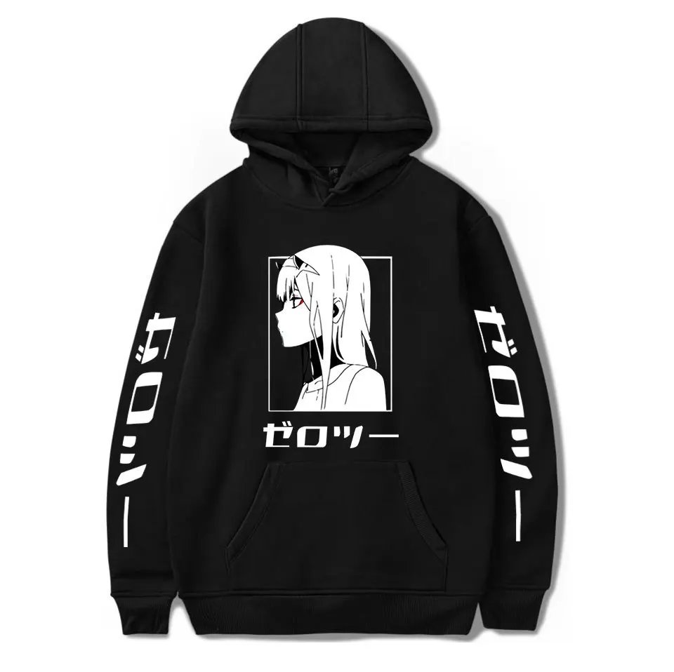 Толстовки с капюшоном Zero Two из аниме Darling in the FranXX 002 модная уличная одежда для