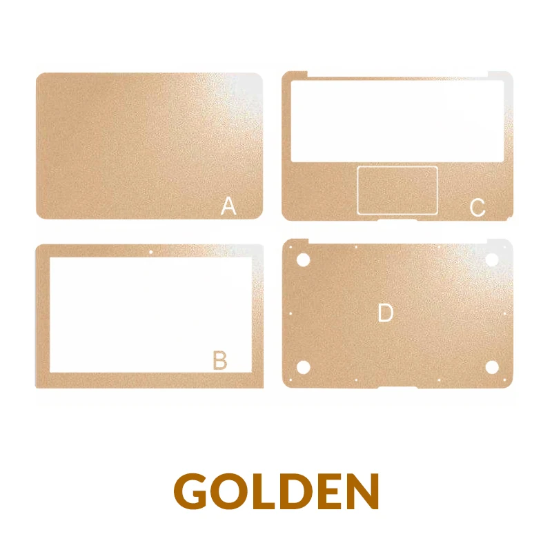 Gold Чехол для ноутбука MacBook Air Pro retina 11 12 13 15 17 защитная наклейка для ноутбука Mac A1708 A1707 A1297 A1369 Защитная крышка - Цвет: Gold