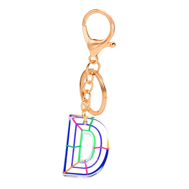 

Fashion letter keychain transparent pendant key chain cute keychain holder acrylic charm ladies bag accessories gift