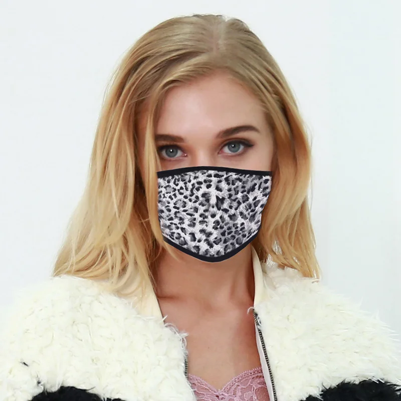 Хлопковая Пылезащитная маска с леопардовым принтом пылезащитный респиратор для