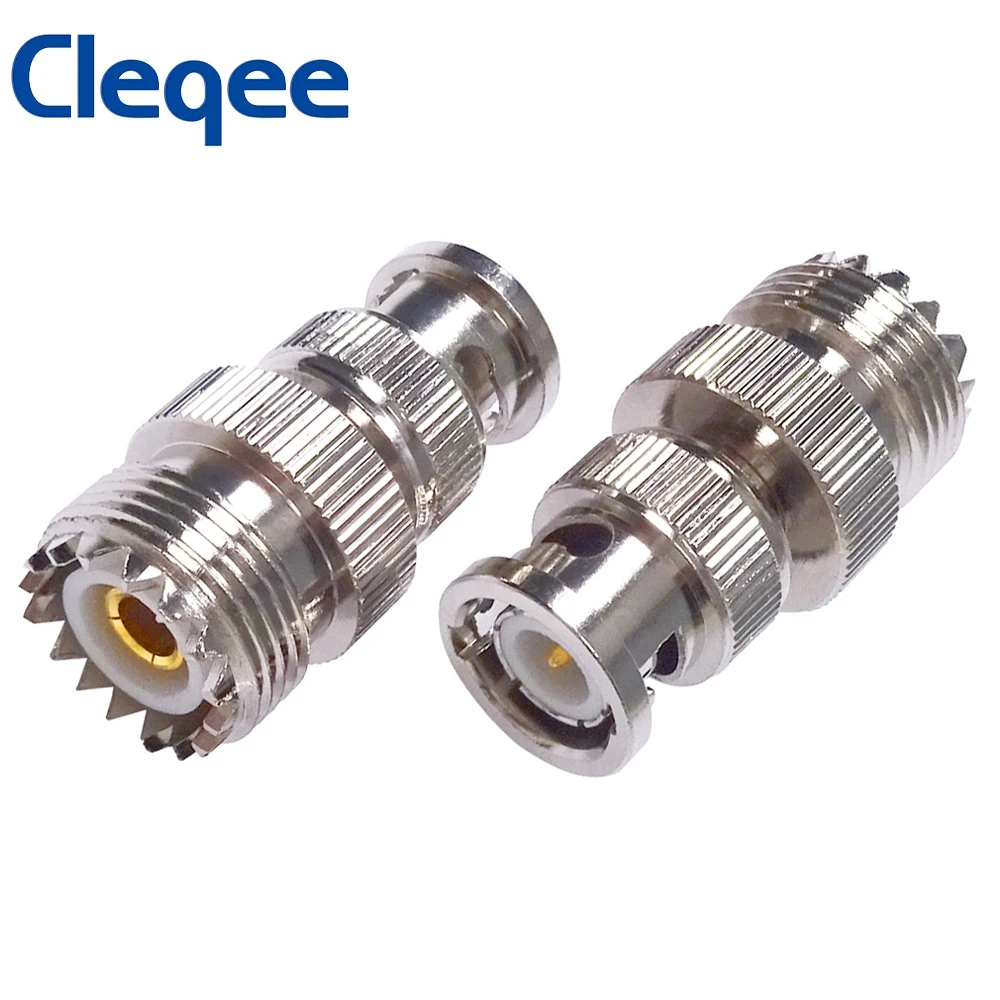 Cleqee 1 шт. BNC штекер к SO239 UHF Female PL-259 Jack RF коаксиальный адаптер Кабельный разъем C20066 |
