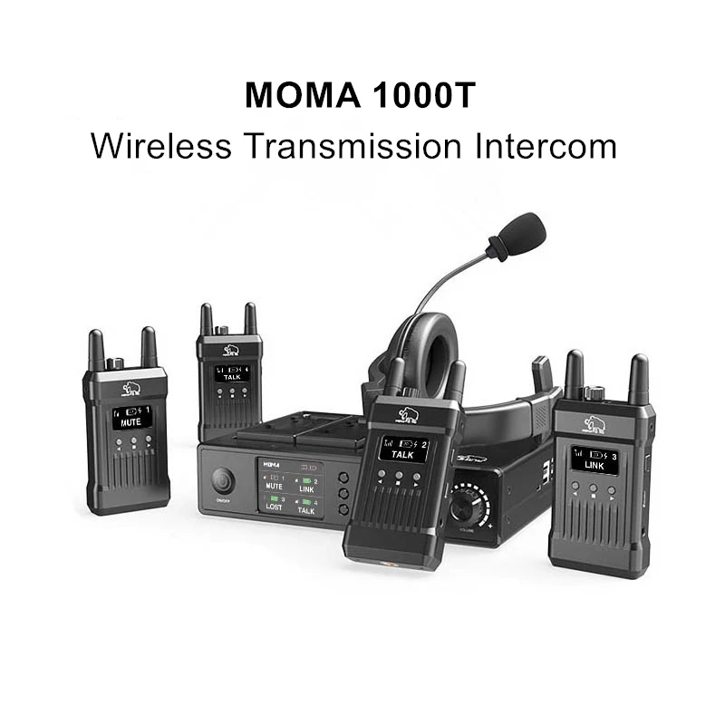 

Беспроводная система внутренней связи MOMA Mars 1000T, полнодуплексная Беспроводная связь, телефонный разговор VS HOLLYLAND