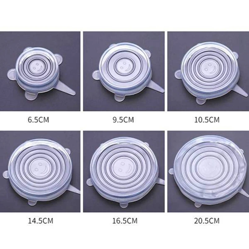 

Silicone Stretch Lids,Reusable, Durable and Expandable Food Covers,Keeping Food Fresh, for Dishwasher and Freez