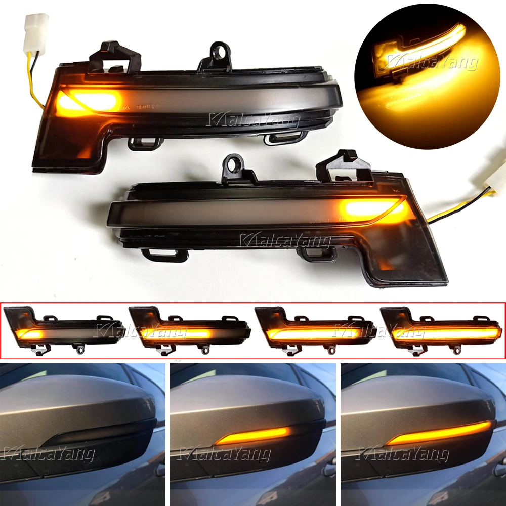 

Smoked black Dynamic LED Turn Signal Blinker Mirror flasher Light For Skoda Octavia Mk3 A7 5E 2014 2015 2016 2017 2018 2019
