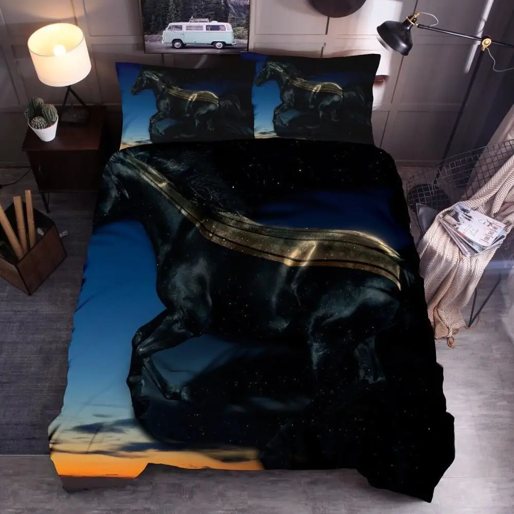 

Denisroom Soft Duvet Cover Luxury Bed Linen 3D Animals Textiles Bed Suvet Cover xx58#