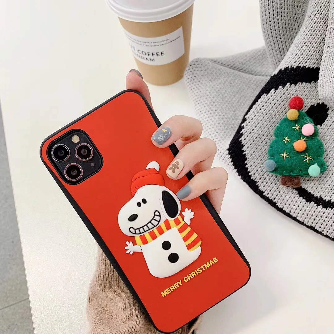 Милый мультяшный чехол для IPhone 11 Pro Max с Рождеством Роскошный XR X XS 6S 7 8 Plus
