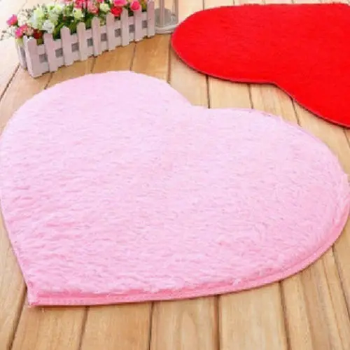Fast Heart Shaped Shaggy Fluffy Rugs Anti-Skid Area Rug Carpet Home Bedroom Floor Mat | Дом и сад