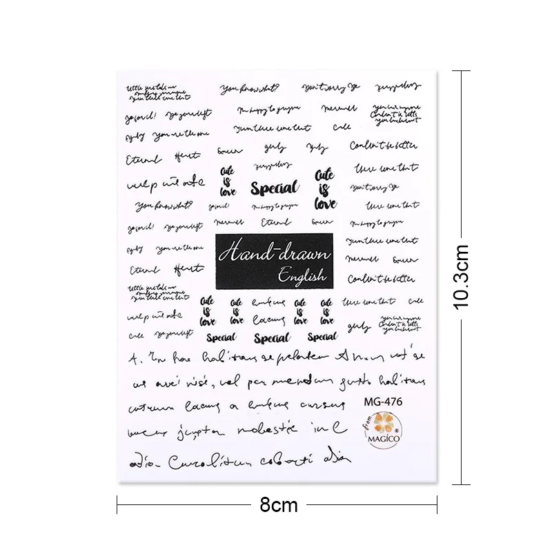 1 лист наклейки для ногтей буквы смешанные узоры красочные переводные на ногти 3D