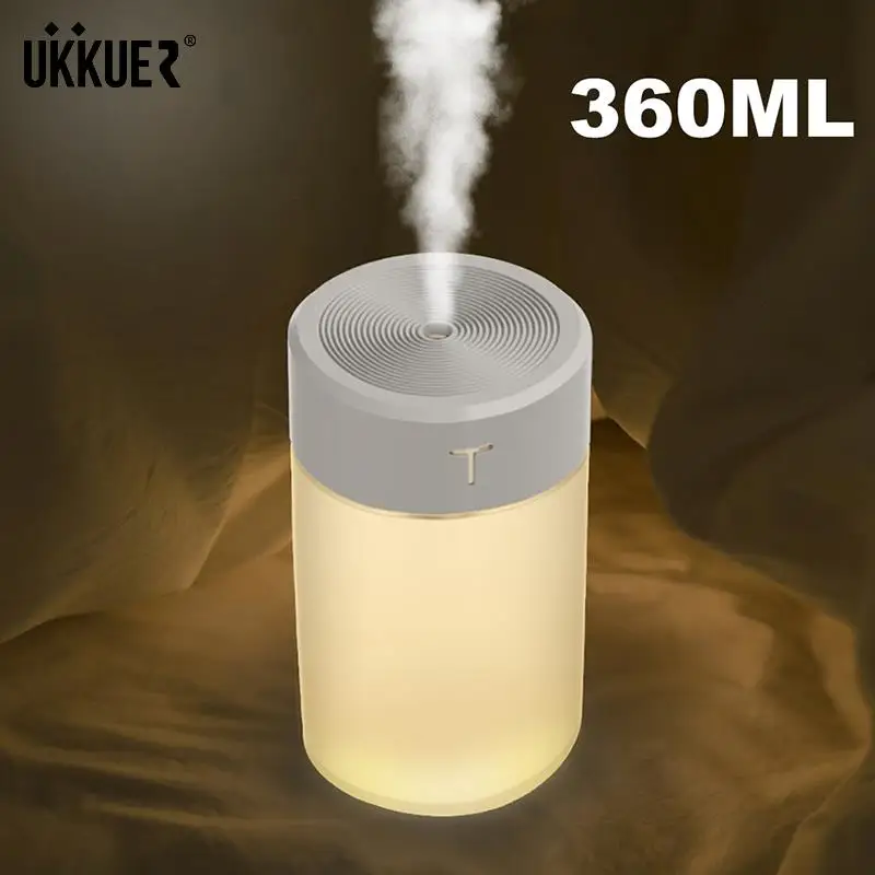 

New Air Humidifier 360ML Ultrasonic Aromatherapy Diffuser Portable Aromatherapy Sprayer USB Essential Oil Atomizer LED Lamp Home